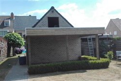 Carport met plat dak als terrasoverkapping