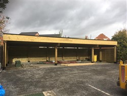 Houten carports met plat dak