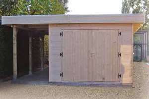 Garagebox met plat dak