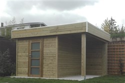 Tuinhuis met dakoversteek