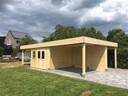Modern tuinhuis met plat dak