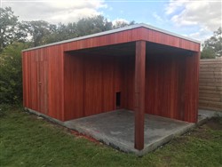 Modern tuinhuis met plat dak op maat