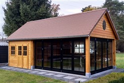 Eiken tuinhuis op maat gemaakt
