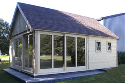 Tuinhuis op maat schuiframen