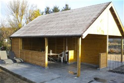 Tuinhuis op maat zadeldak